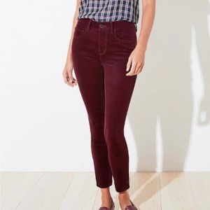 Loft Maroon/Burgundy Corduroy Pants
